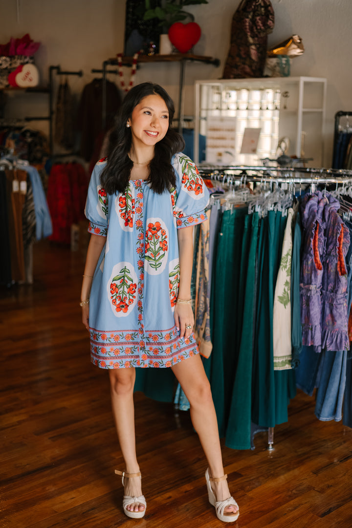 Floral Print Mini Dress