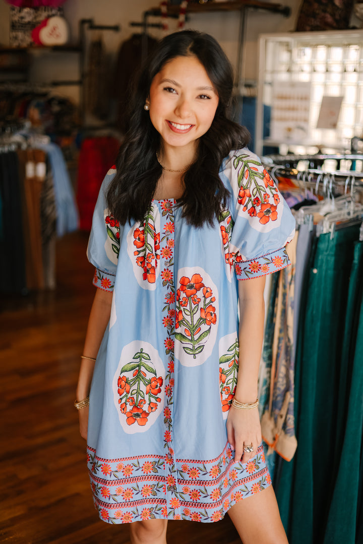 Floral Print Mini Dress