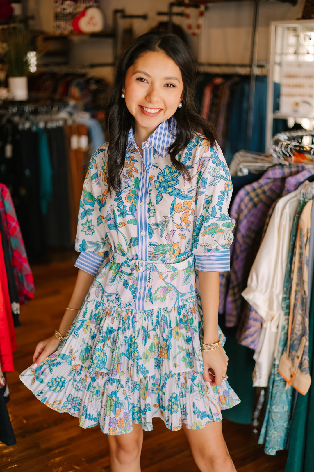 Paisley Printed Mini Dress