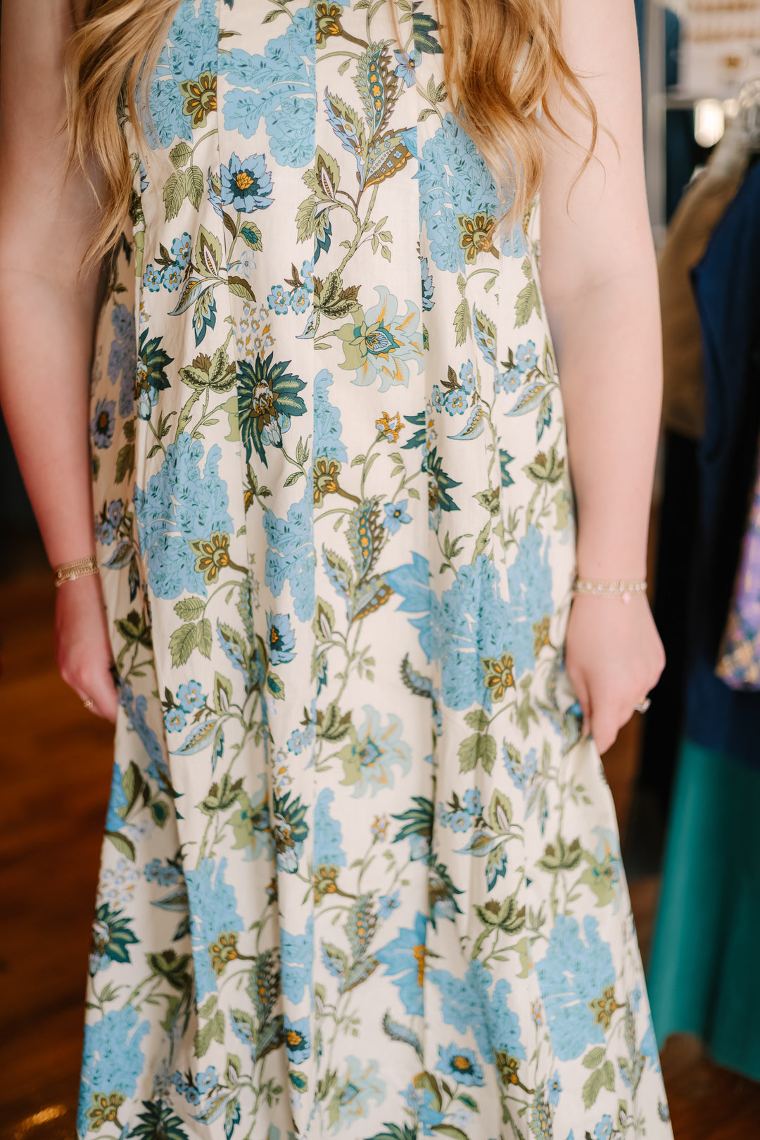 Sleeveless Floral Pattern Dress