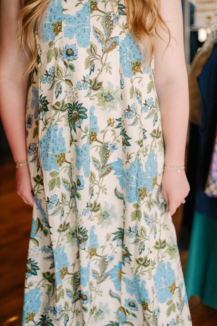 Sleeveless Floral Pattern Dress