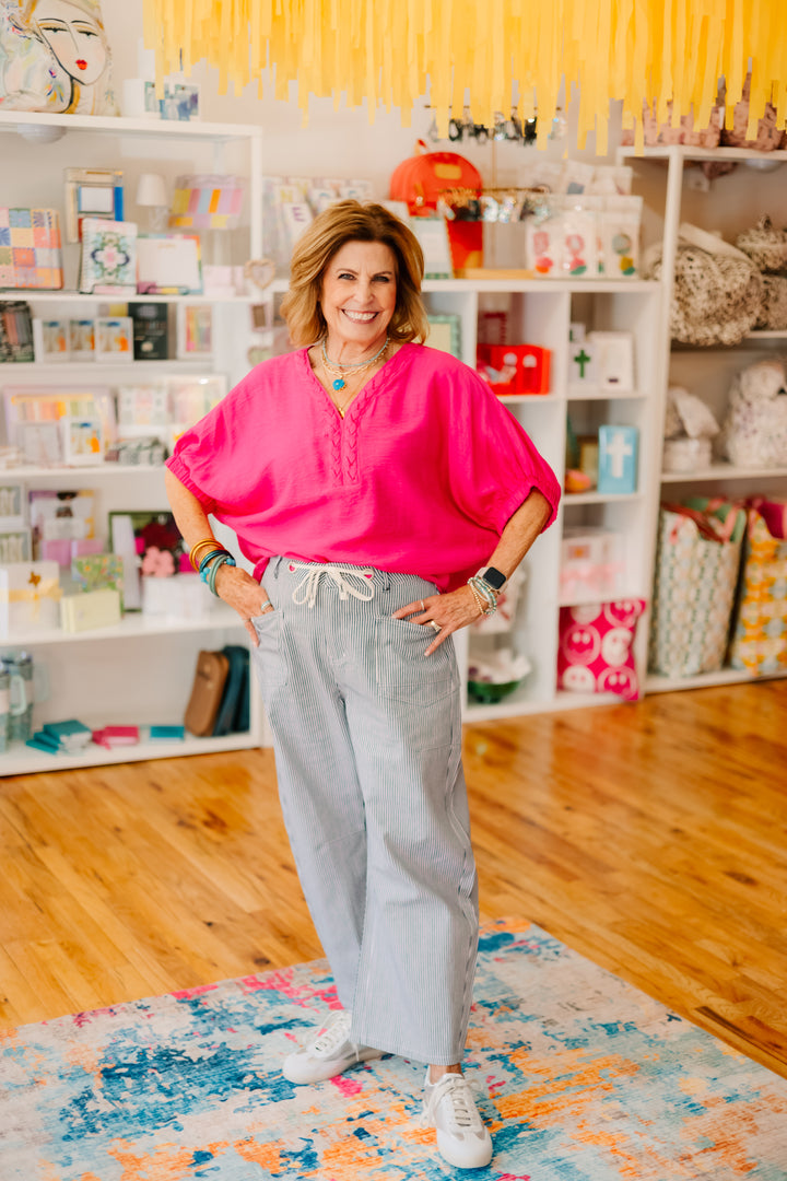 Striped Barrel Pant