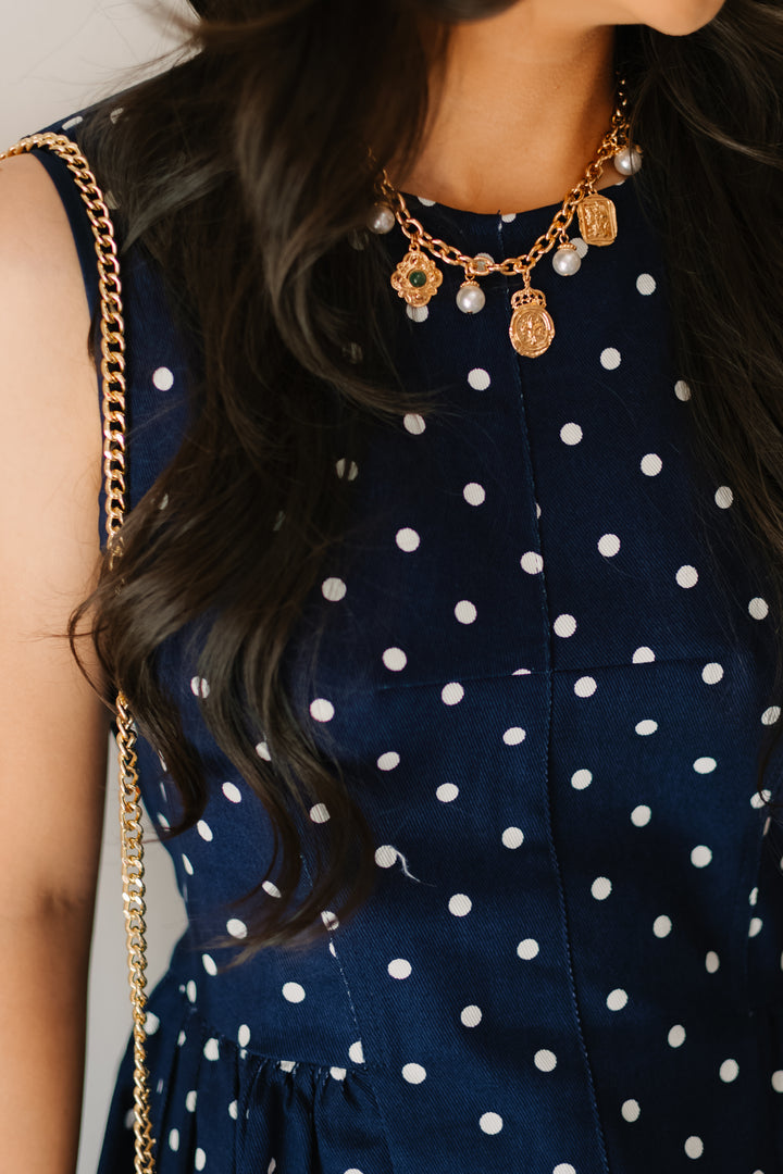 Sleeveless Polka Dot Top