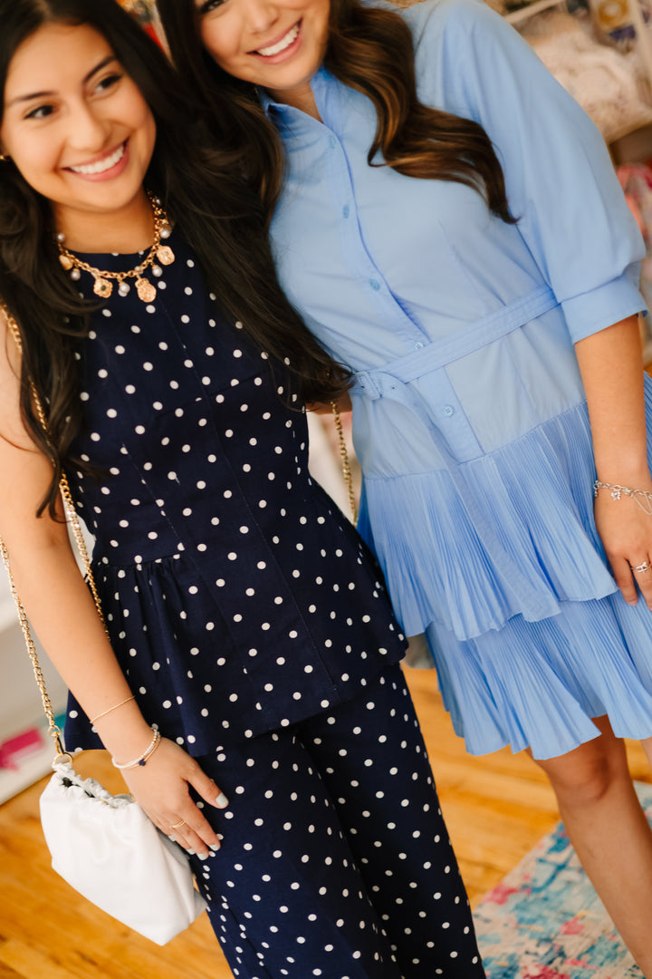 Sleeveless Polka Dot Top