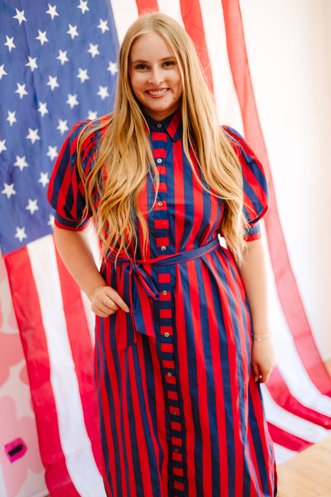 Striped Midi Dress