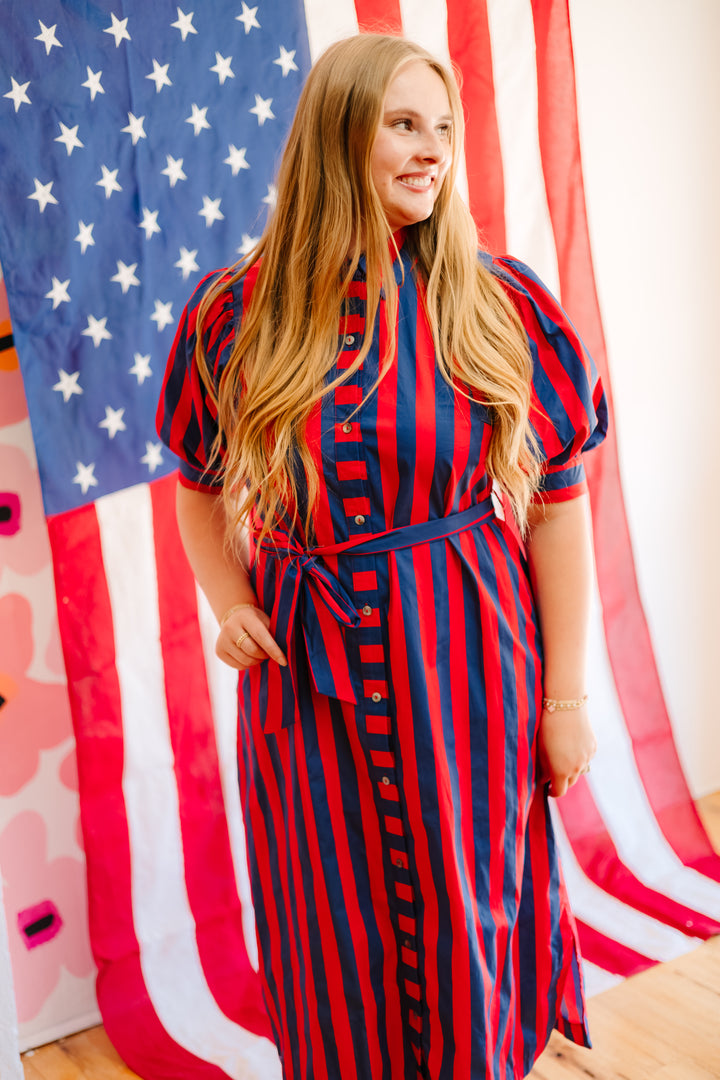 Striped Midi Dress