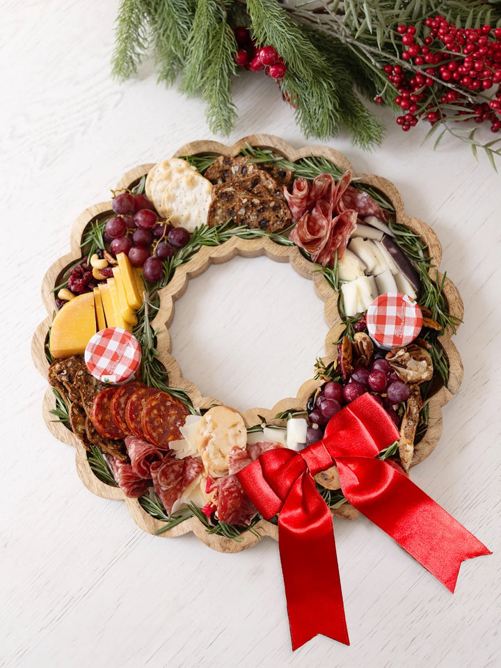 Wood Wreath Board With Bow