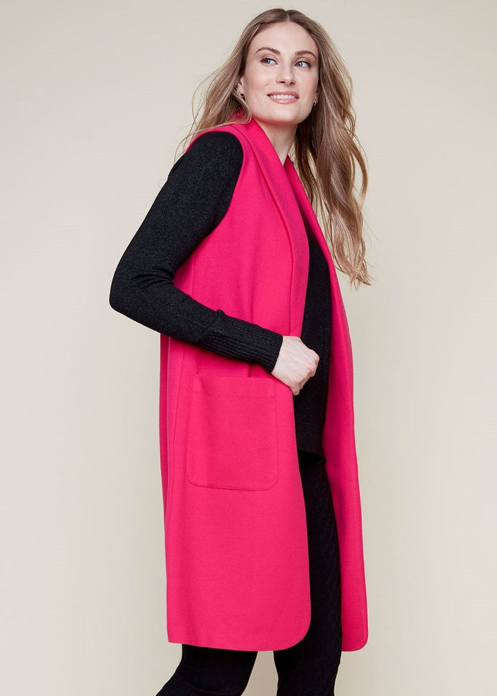 Long Trench Knit Vest