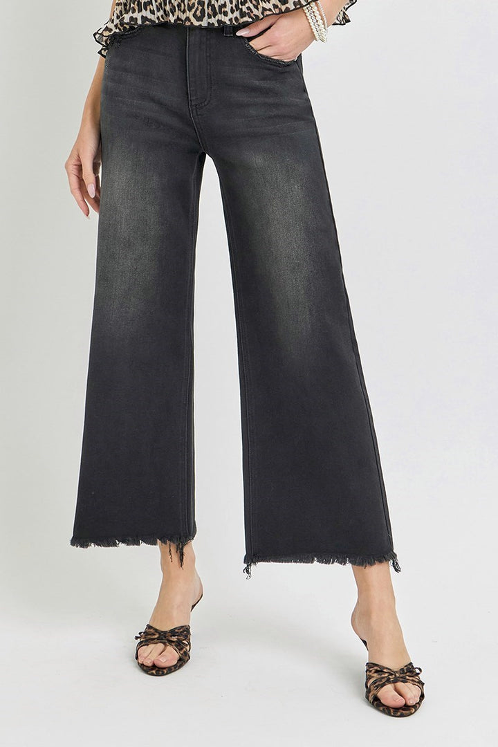 High Rise Crop Flare Jean