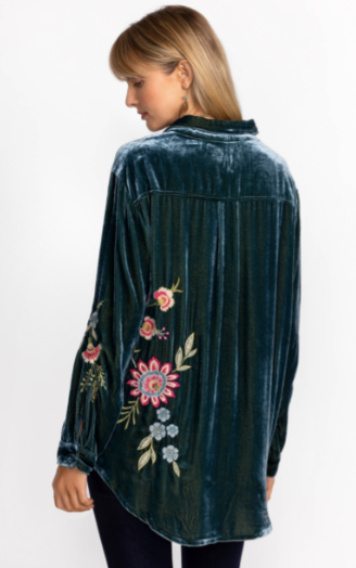 Julianna Velvet Oversized Shirt