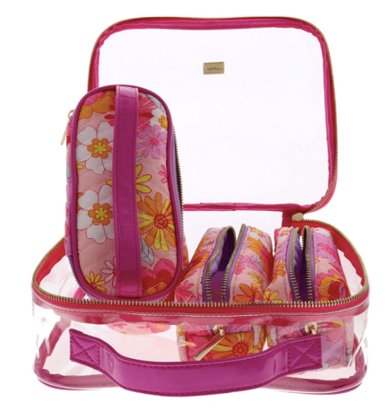 Flower Power Clear Toiletry Bag