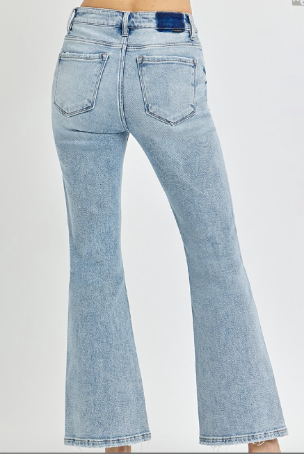 High Rise Ankle Flare Jeans