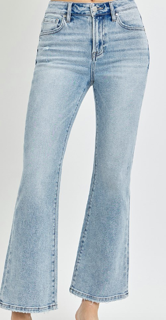 High Rise Ankle Flare Jeans