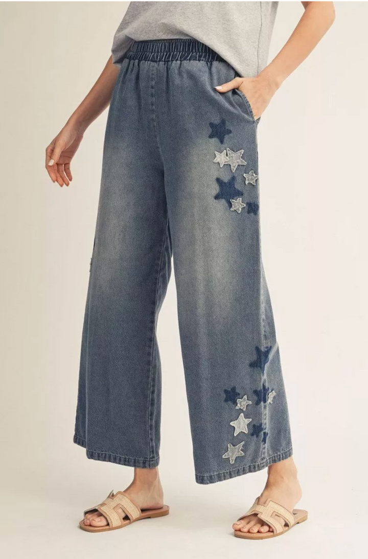 Star Detail Elastic Pant