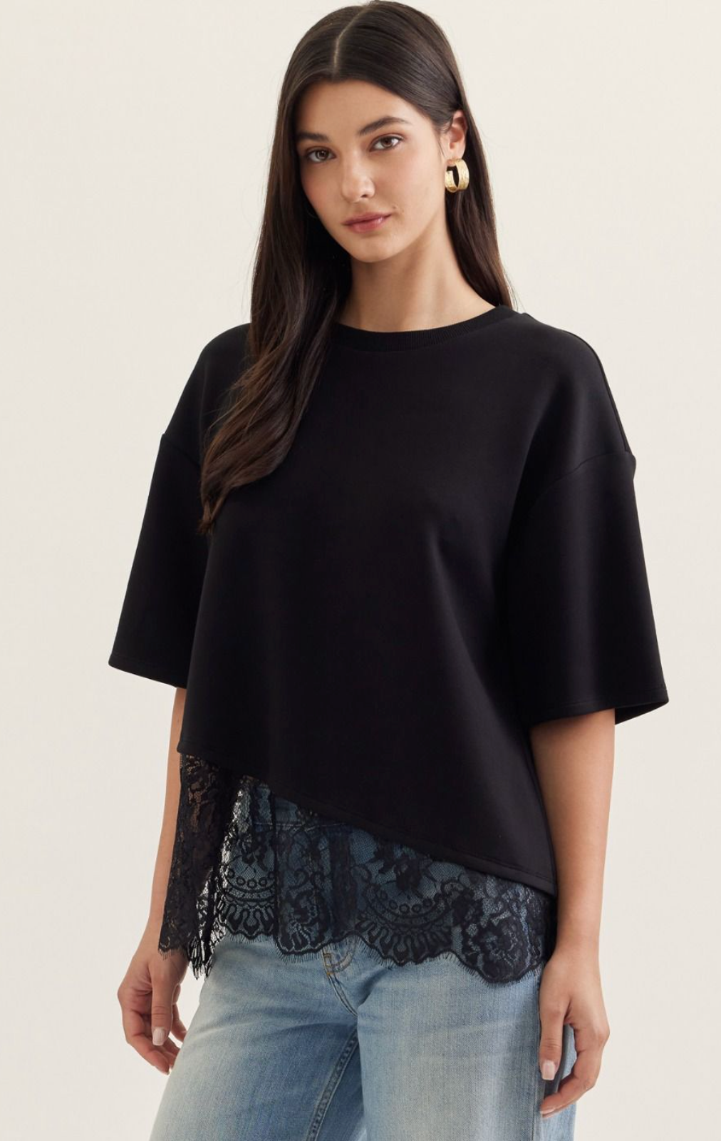 Lace Trim Top