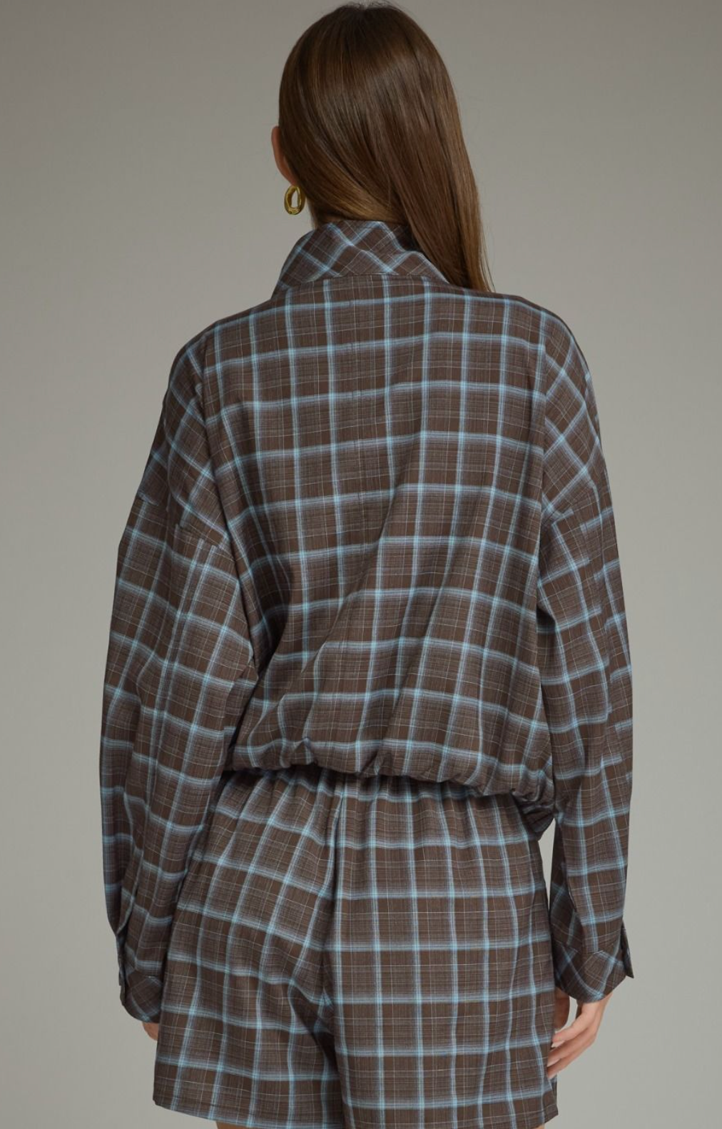 Plaid Zip Up Jacket