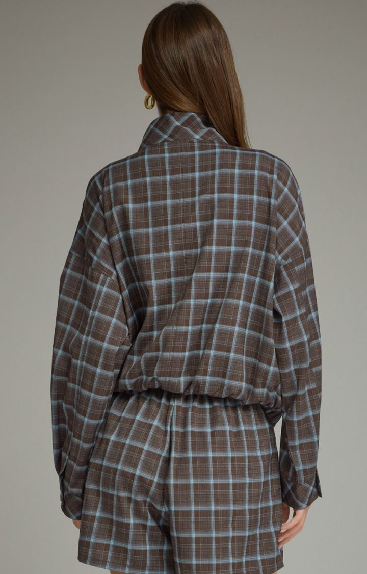 Plaid Zip Up Jacket