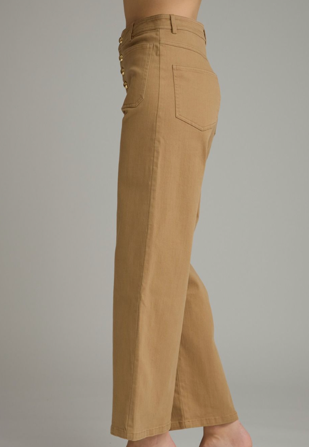Solid wide leg pants