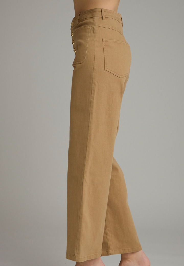 Solid wide leg pants