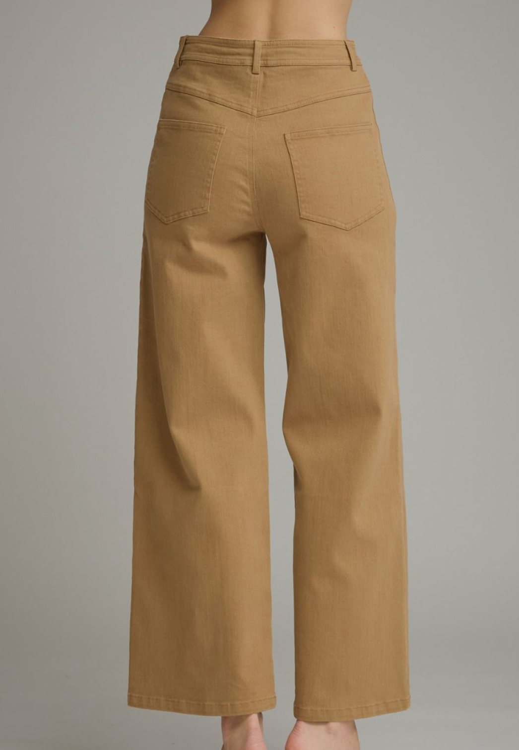 Solid wide leg pants