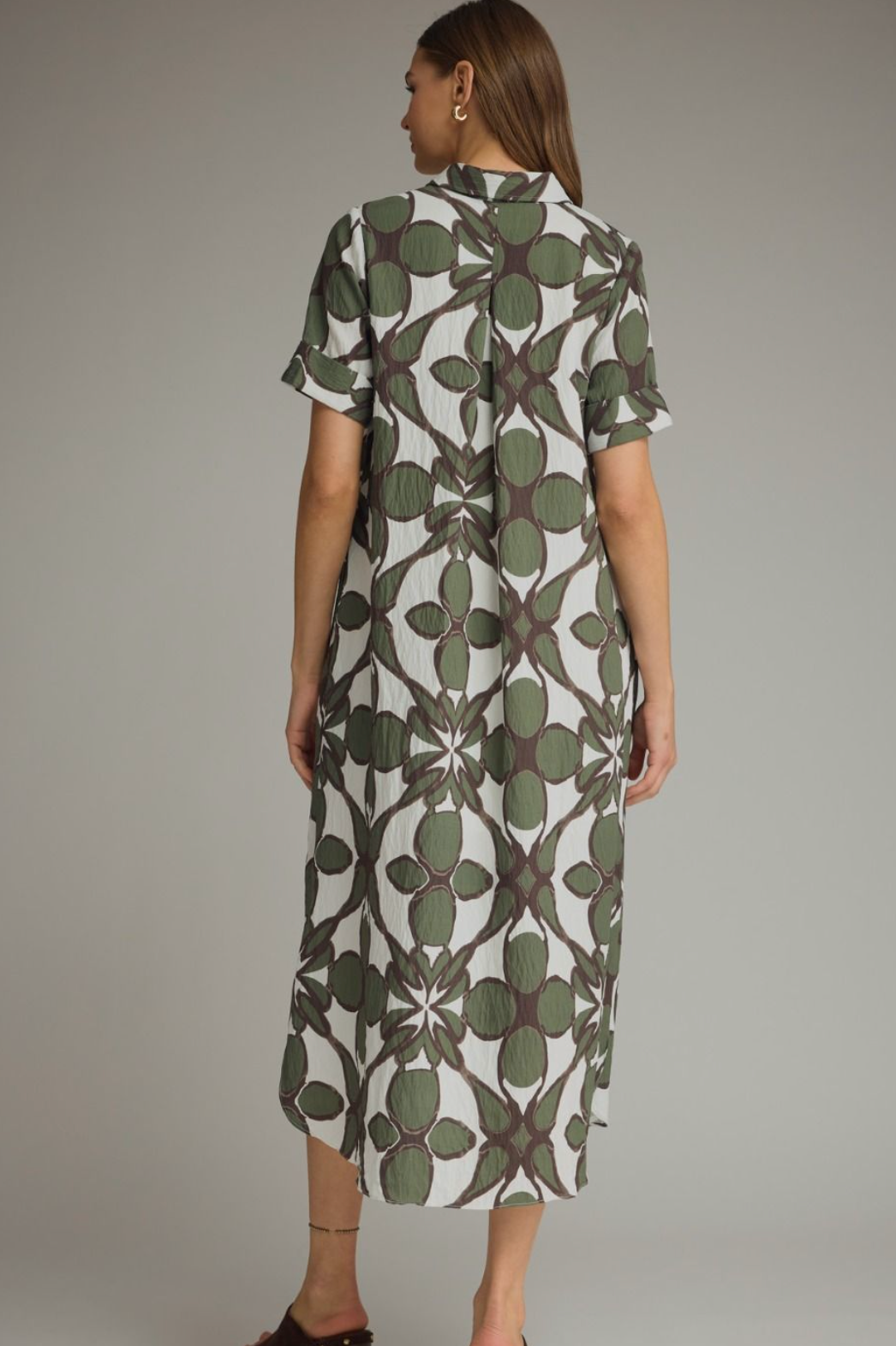 Printed Short Sleeve Dress