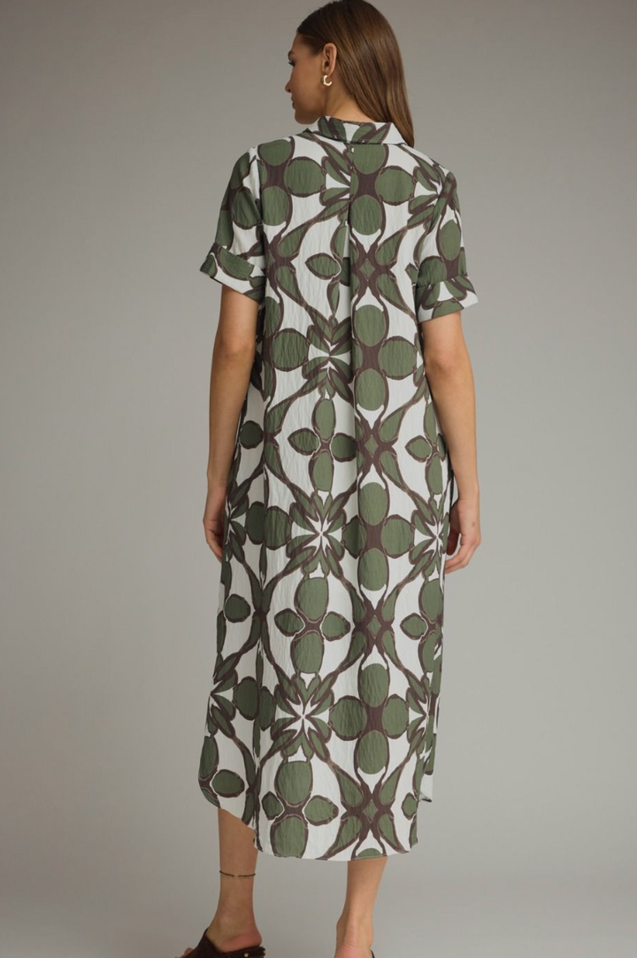 Printed Short Sleeve Dress