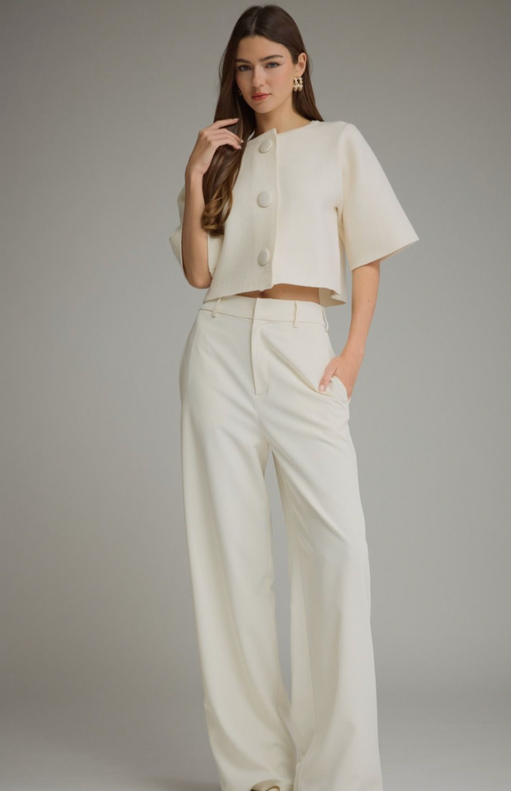 Short Sleeve Button Up Jacket