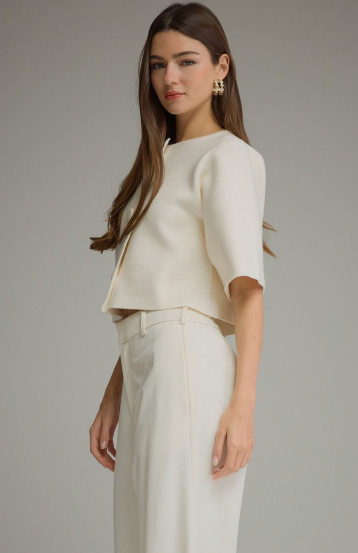 Short Sleeve Button Up Jacket