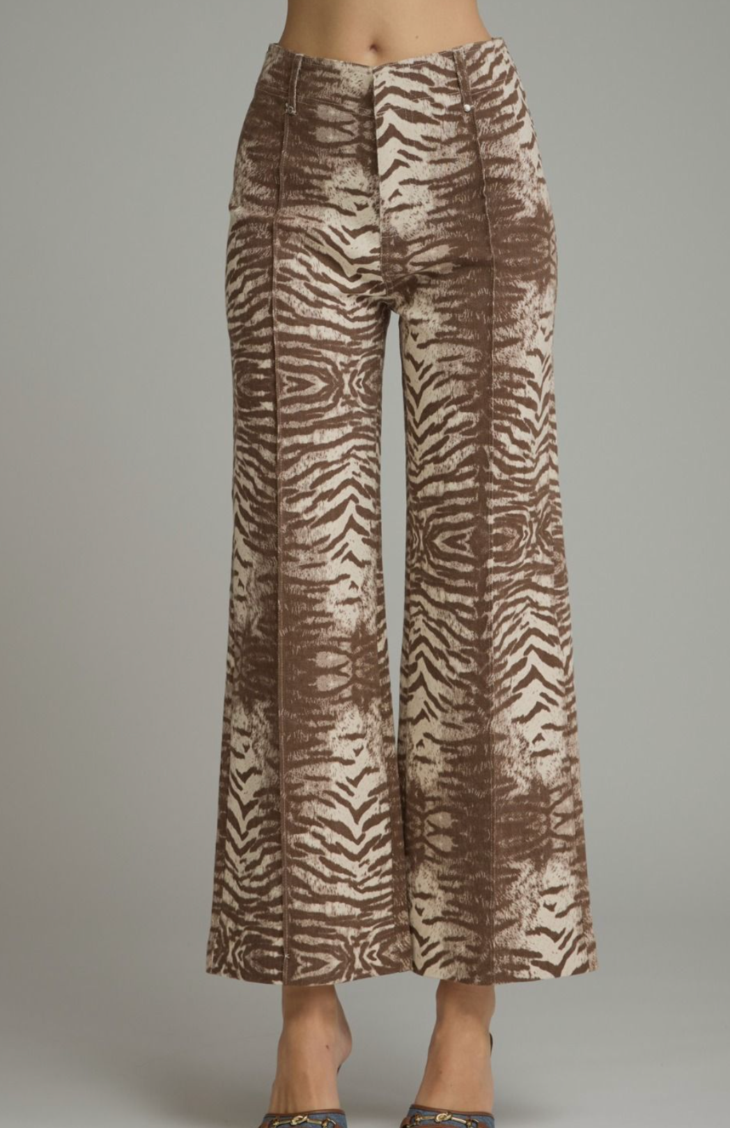 Animal Print Wide Leg Pant