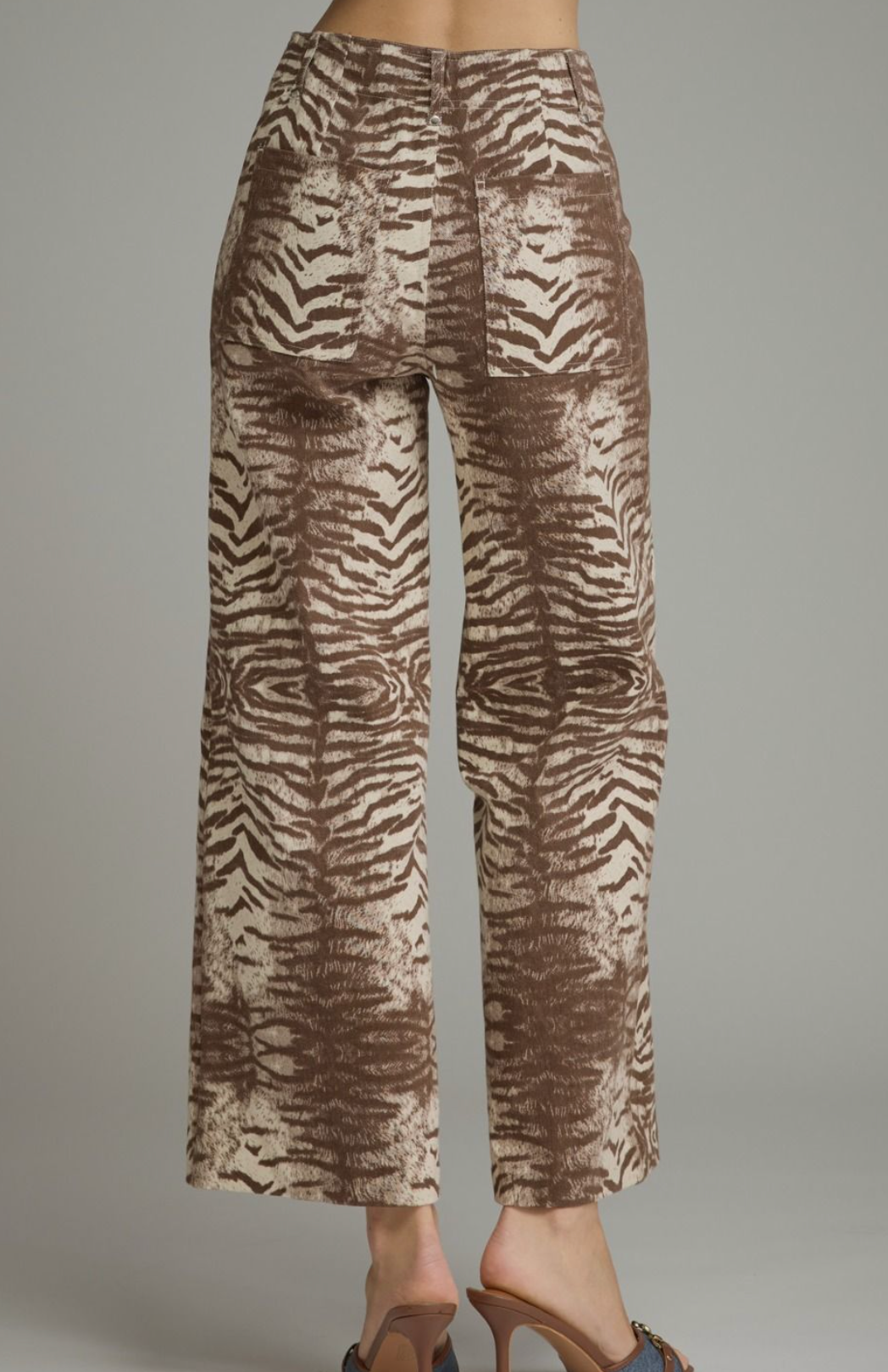 Animal Print Wide Leg Pant