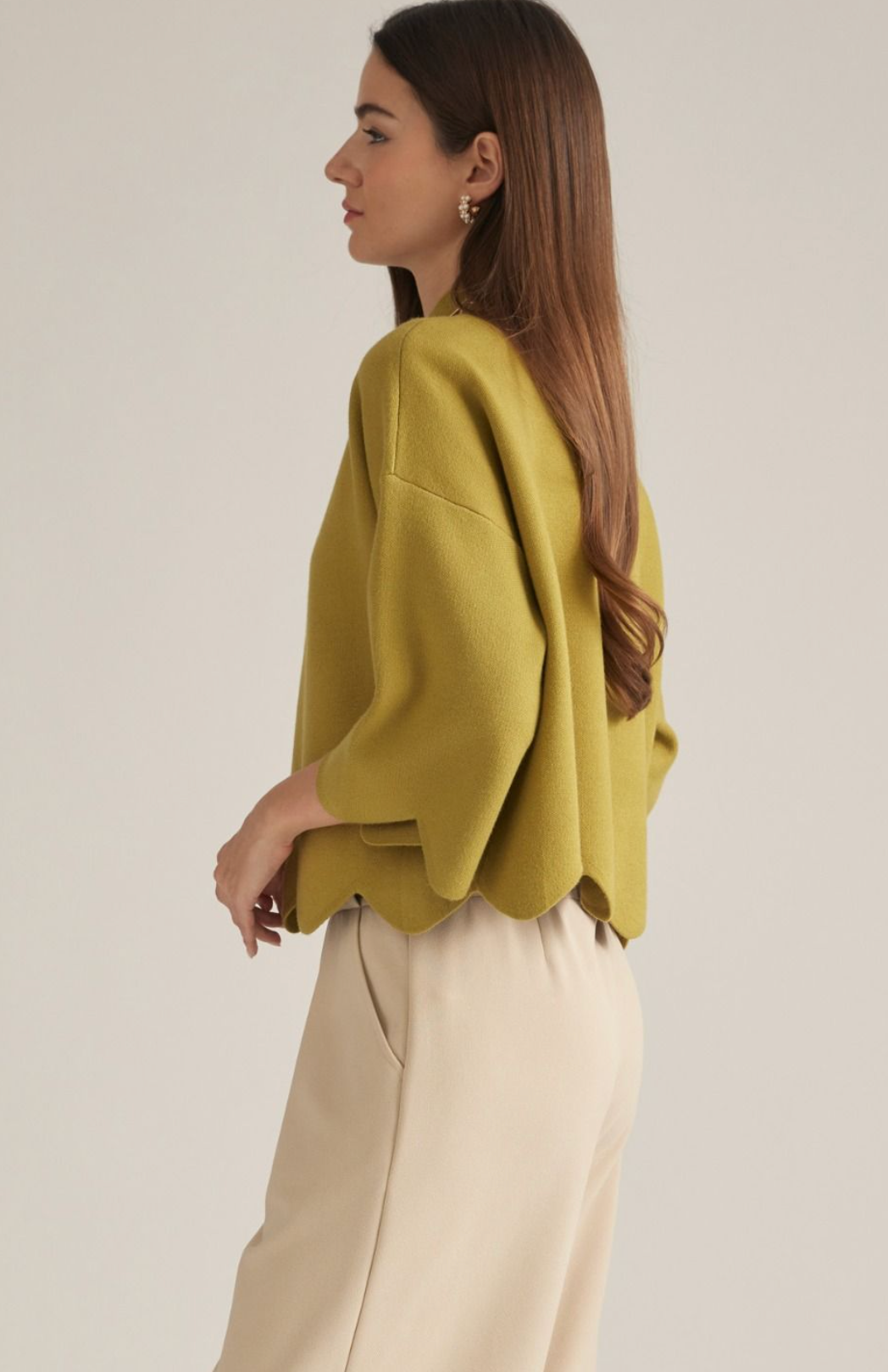 Scallop Trim Sweater
