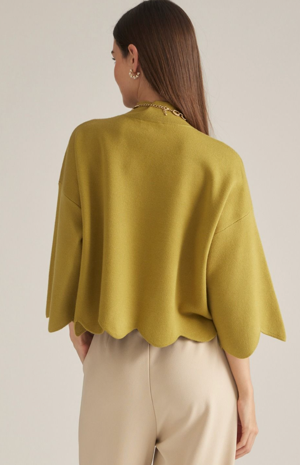 Scallop Trim Sweater