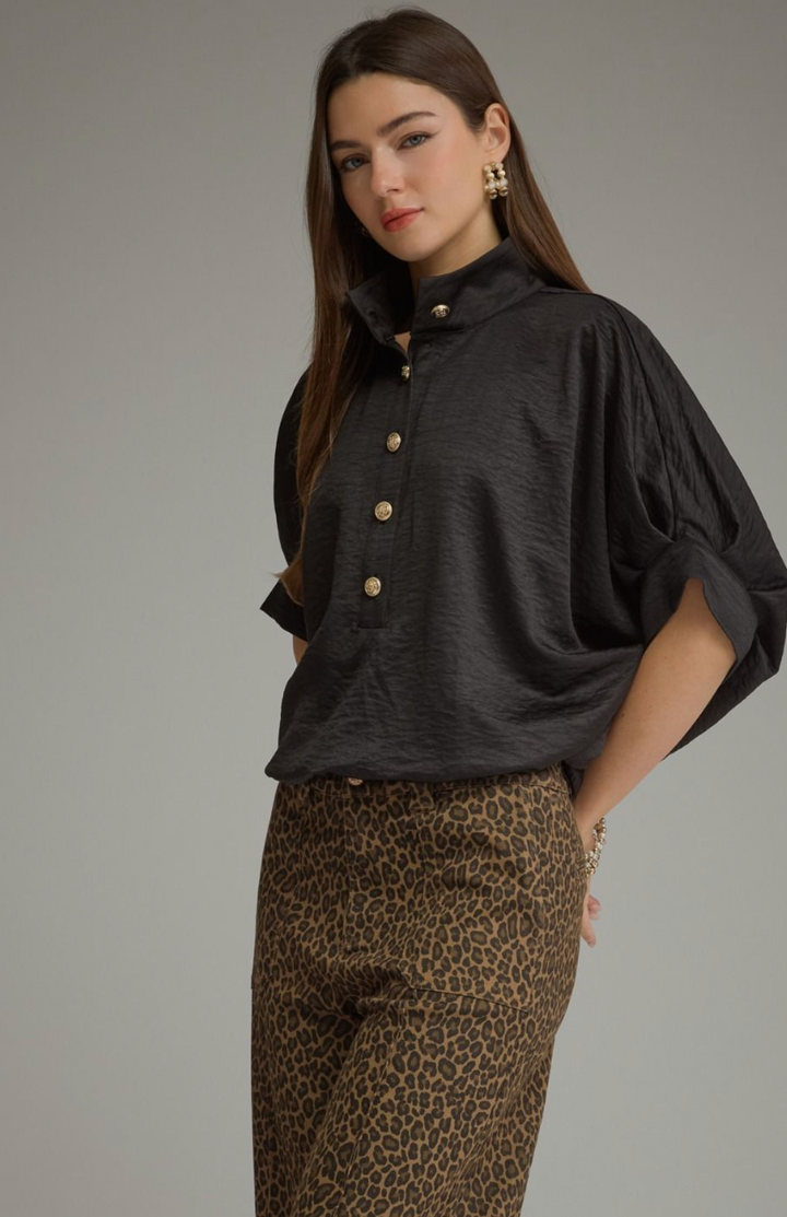 Silk Button Up Top