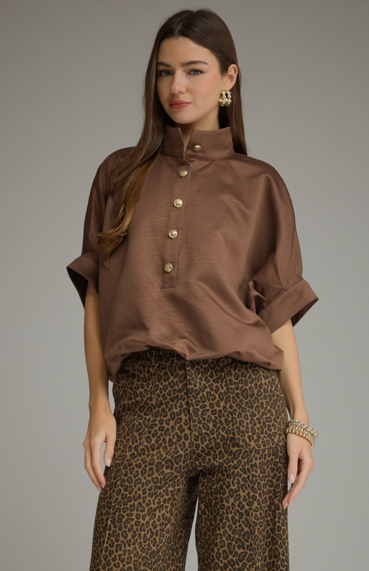 Silk Button Up Top