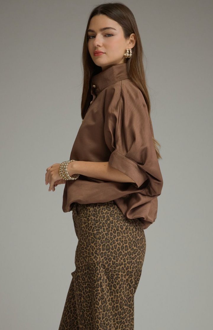 Silk Button Up Top