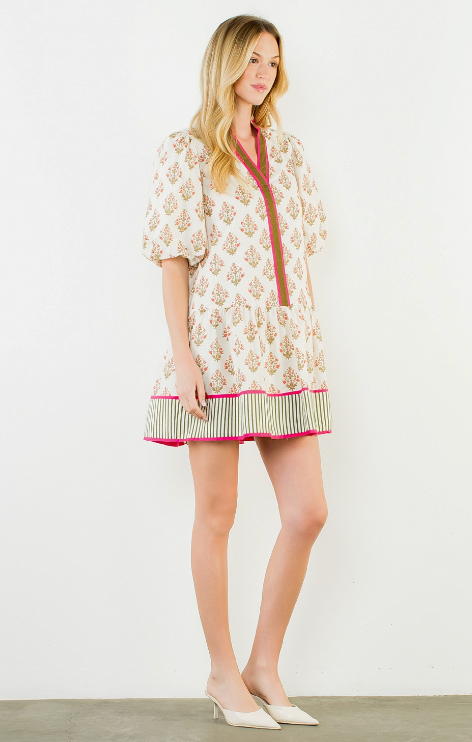 All Over Floral Short Dress