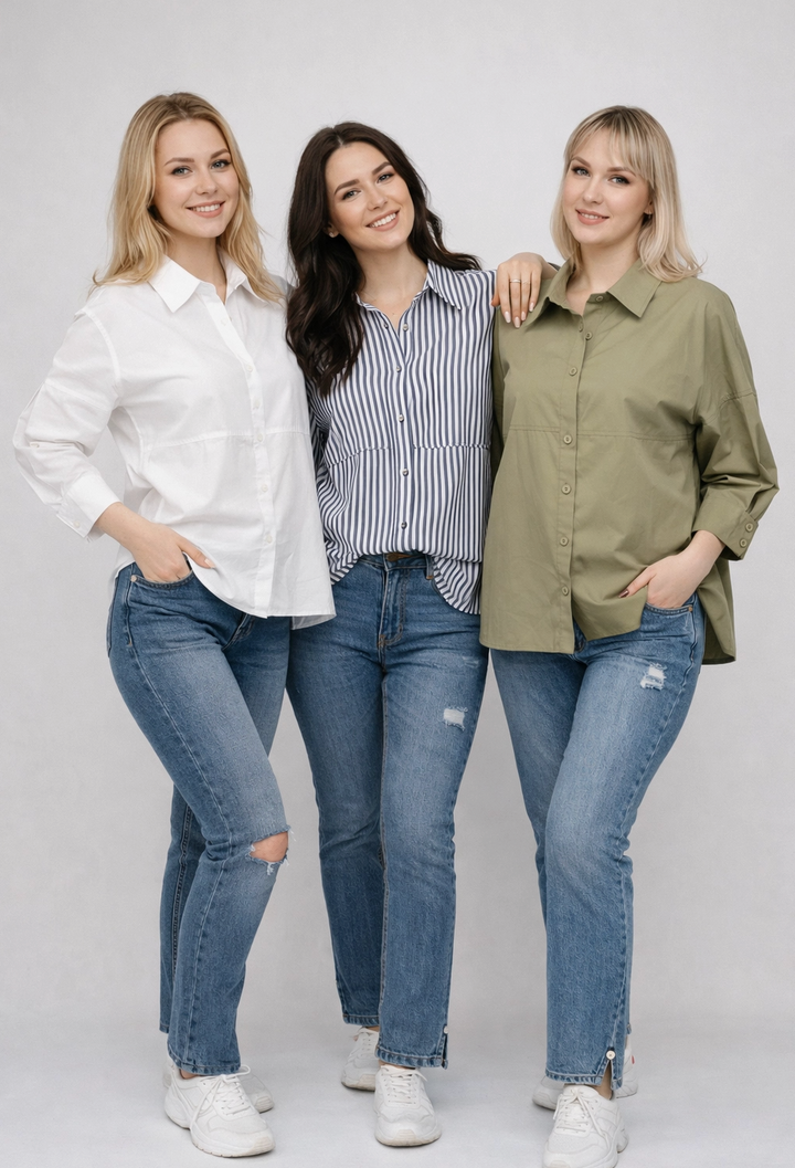 Claire Premium Poplin Roll-Up Shir