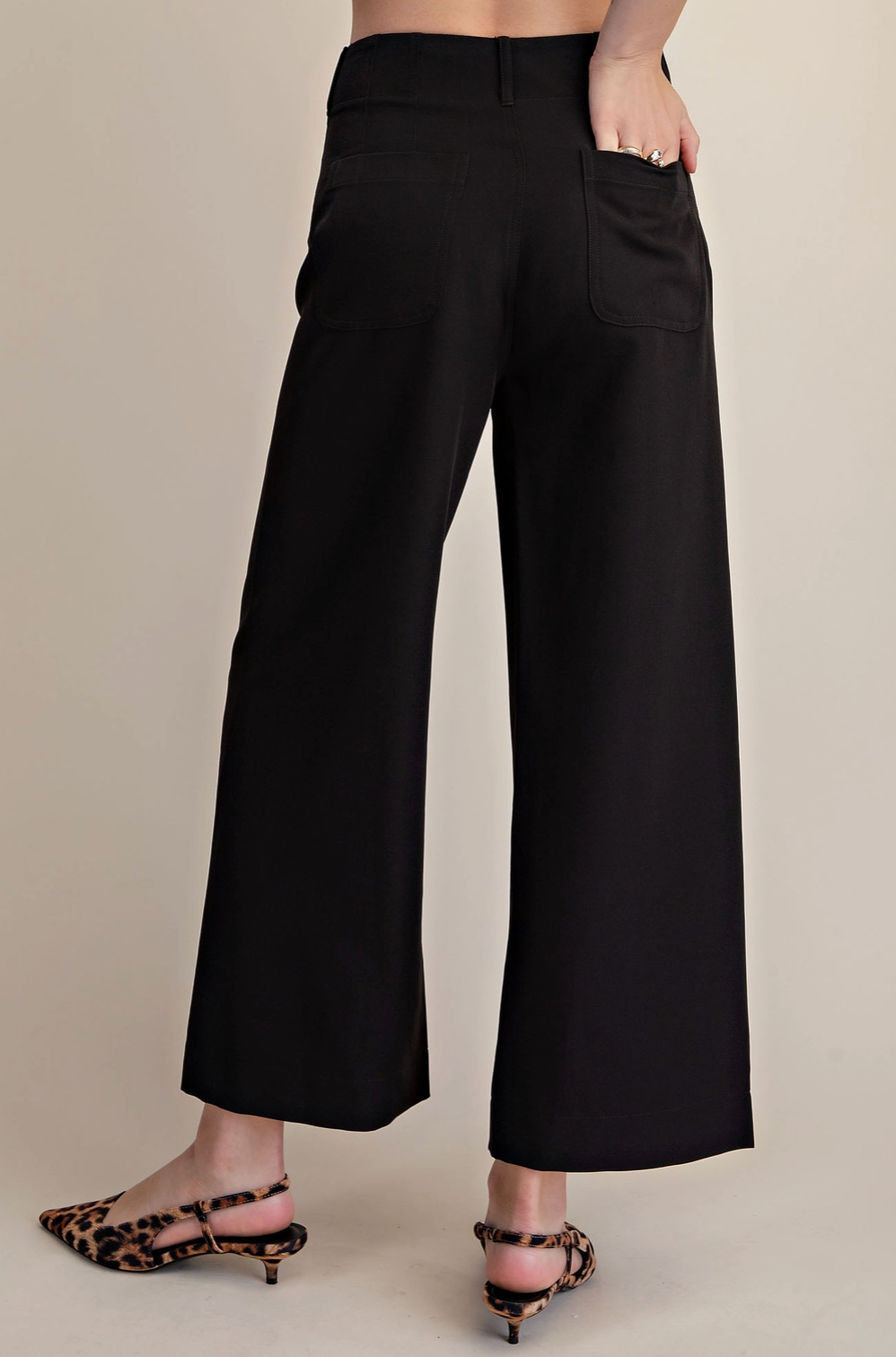 Colette Cropped Wide-Leg Stretchy Pant