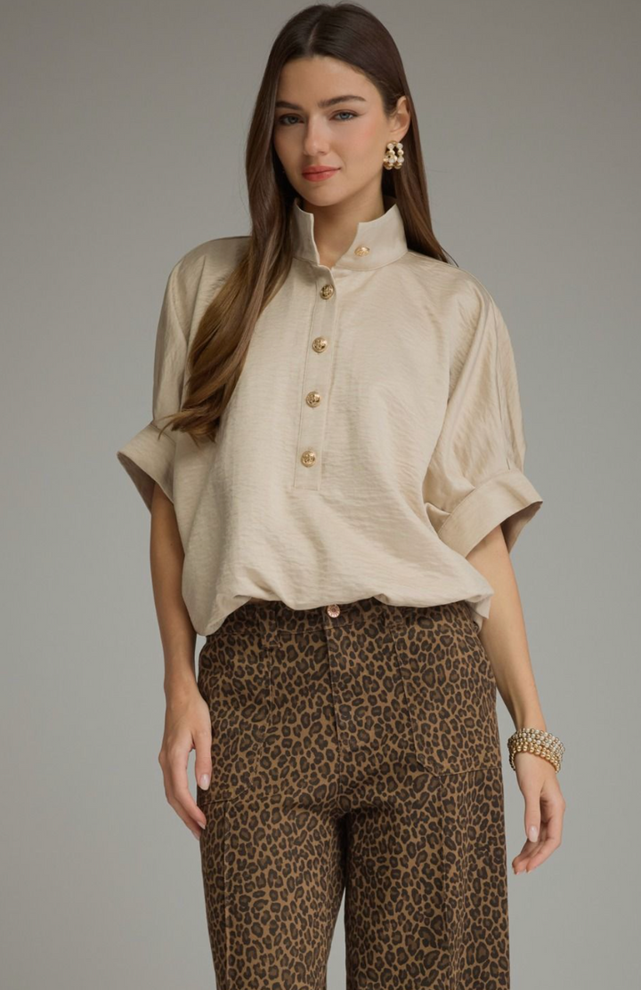 Silk Button Up Top