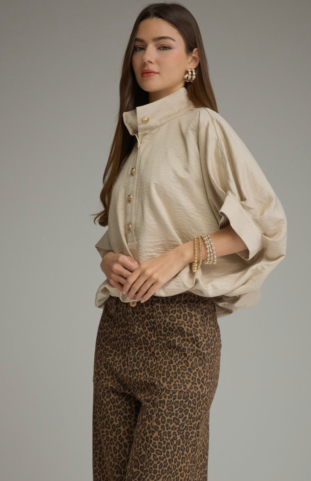 Silk Button Up Top