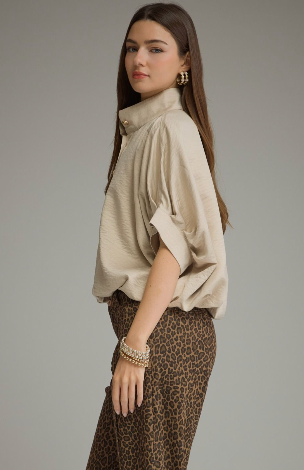Silk Button Up Top