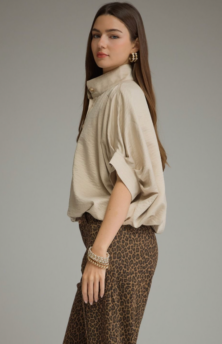 Silk Button Up Top
