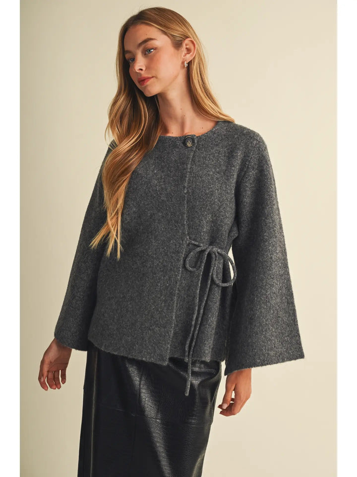 Caped Sleeve Knit Top