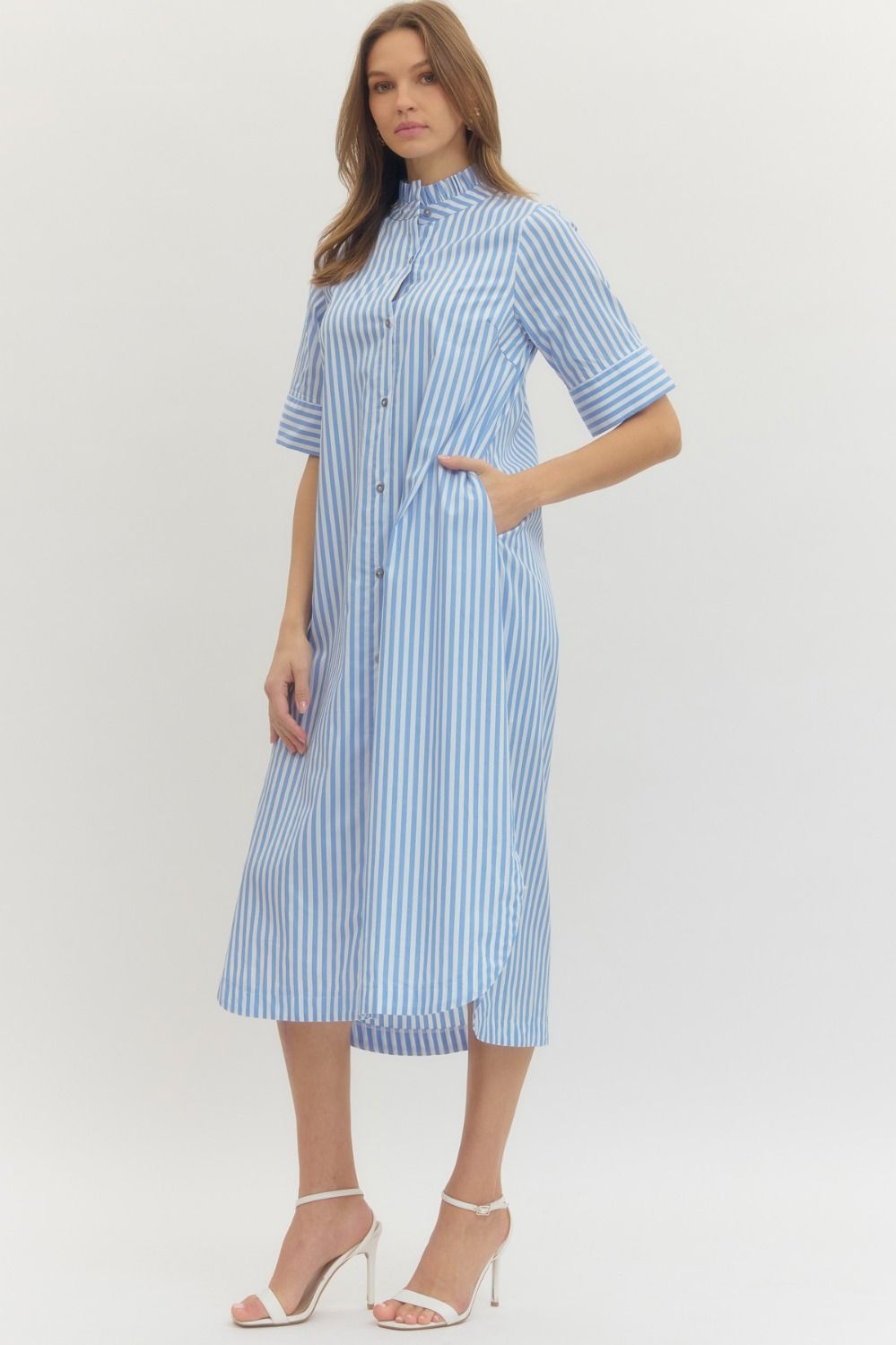 Striped Button Down Dress