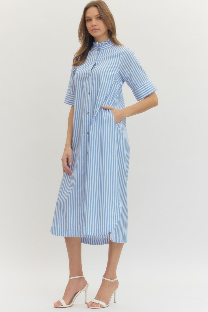 Striped Button Down Dress