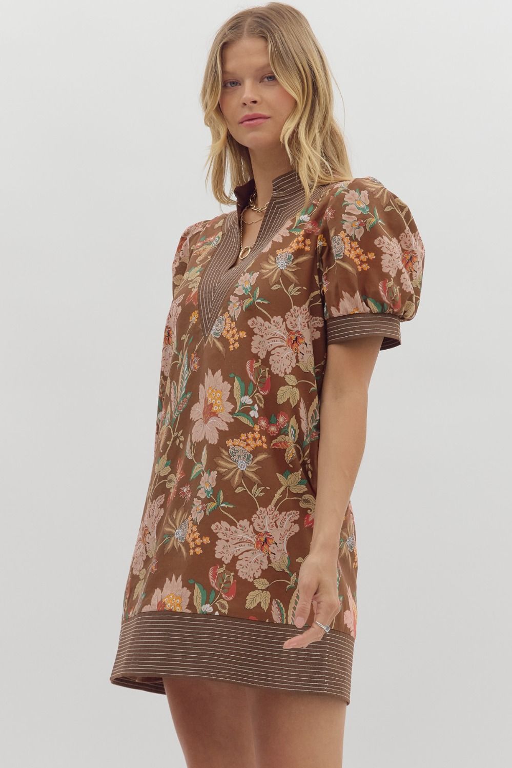 Floral Print Mini Dress