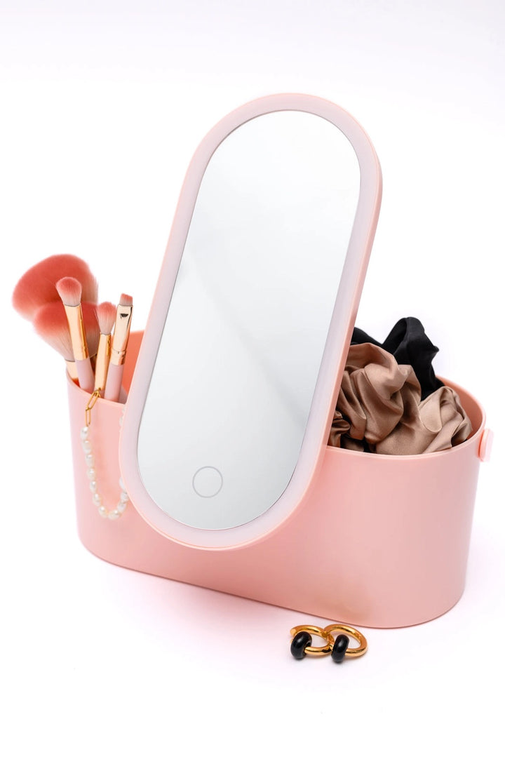 Portable Beauty Storage W LED Mirror