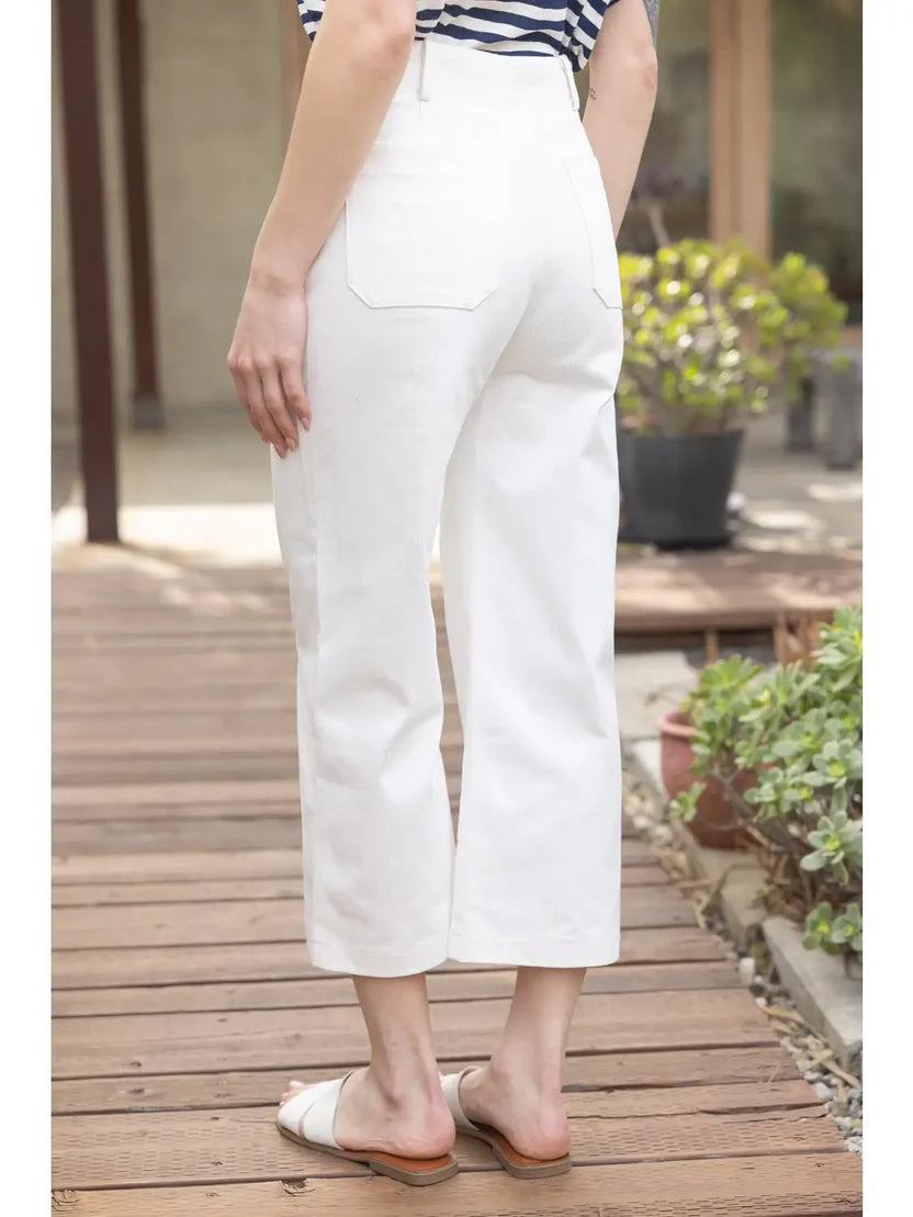 Gold Button Detailed Pant