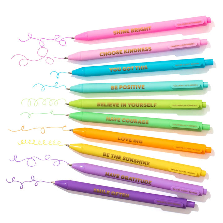 Set Of 10 Colored Gel Pens