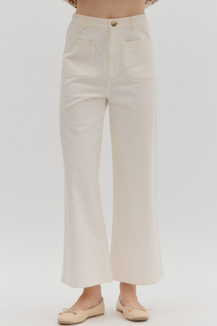 Solid High Waisted Pant
